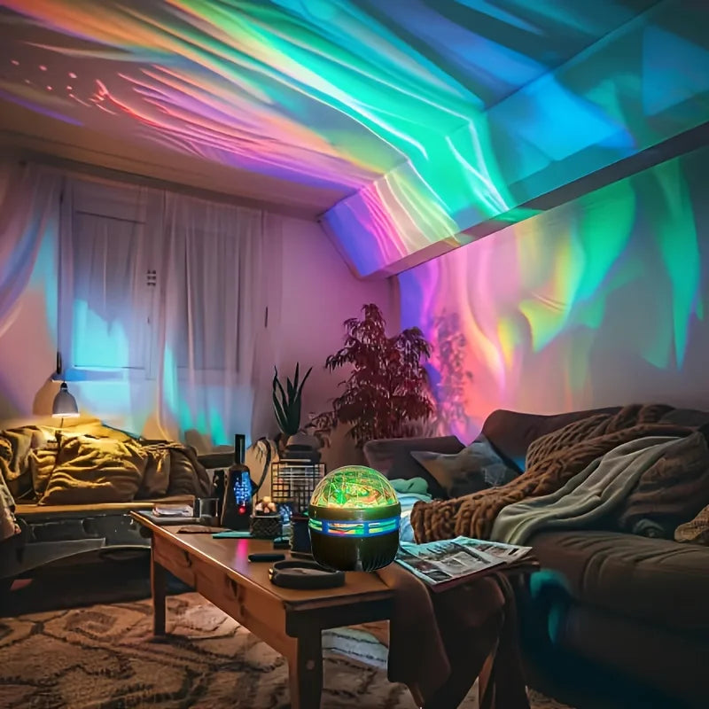 LED Night Light Remote Starry Sky Light RGB Galaxy Starry Sky Light RGB 7Modes USB Plug-In for Kids Room Party Decor Auto Rotate