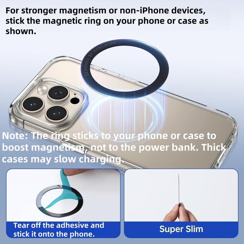 ARTCYBER 6-In-1 Charging Kit: Fast Charge, Magnetic Power Bank, Wireless Charger, Type-C to Fast Charging Cable, Adapter & Audio Support, Compact & Portable. Headset Device