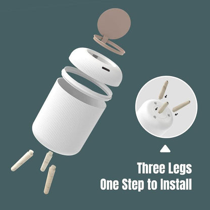 Motion Sensor Modern Office Trash Can, Touchless round Nordic Trash Can, Motion Sensor Garbage Can for Bathroom, Bedroom, 3 Gallon, White