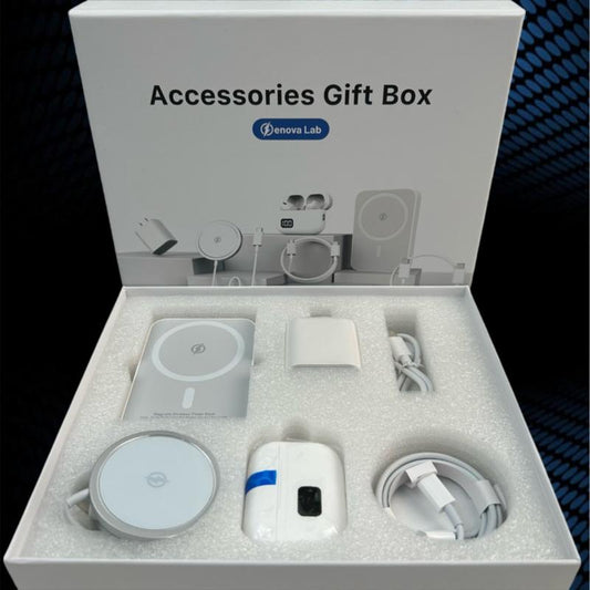 ARTCYBER 6-In-1 Charging Kit: Fast Charge, Magnetic Power Bank, Wireless Charger, Type-C to Fast Charging Cable, Adapter & Audio Support, Compact & Portable. Headset Device